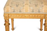 A Pair of Directoire Style Giltwood Side Chairs with Matching Tabourets — 20th Century