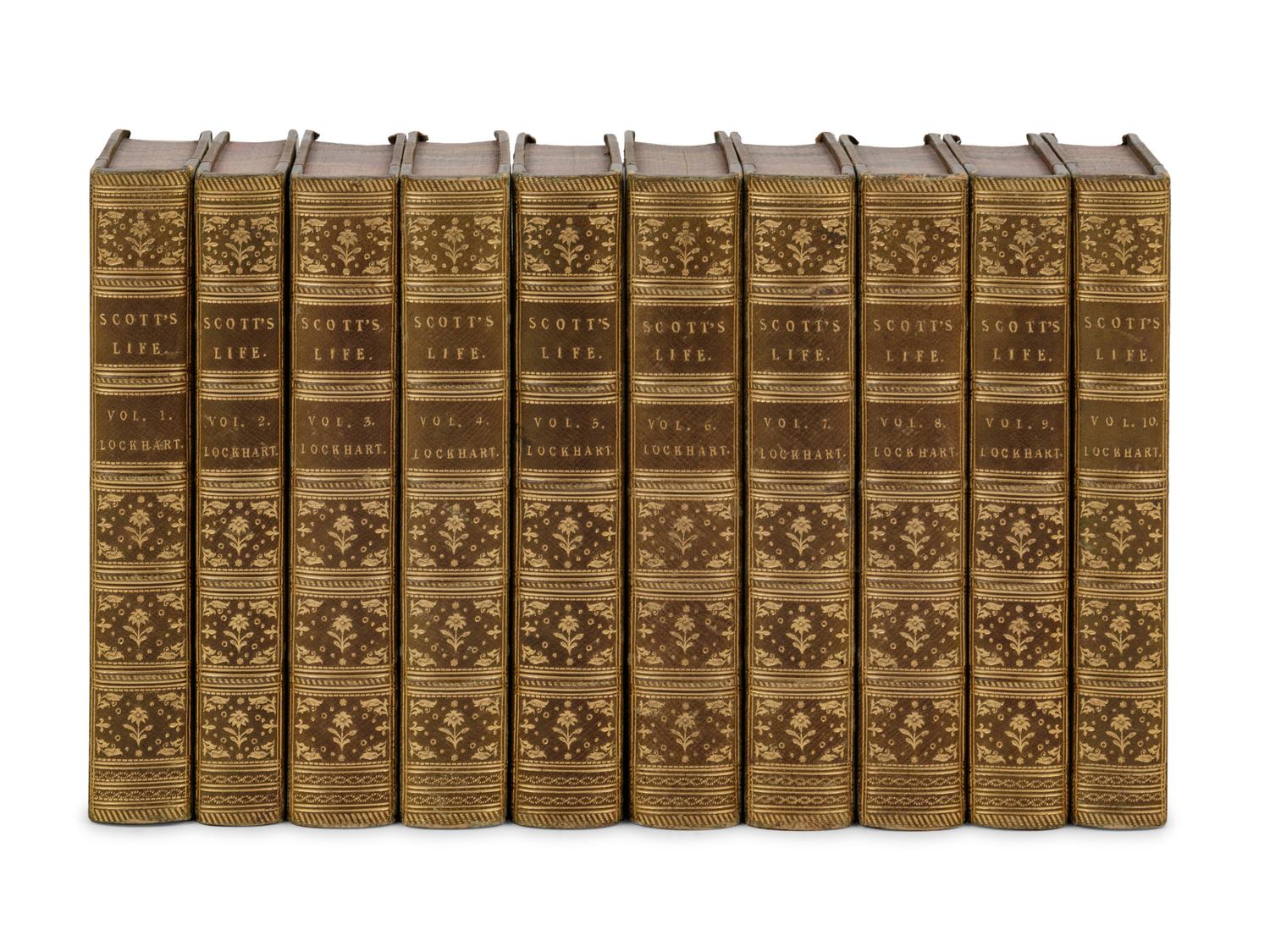 LOCKHART, John Gibson (1794-1854). Memoirs of the Life of Sir Walter Scott, Bart . Edinburgh: Robert Cadell, 1839.