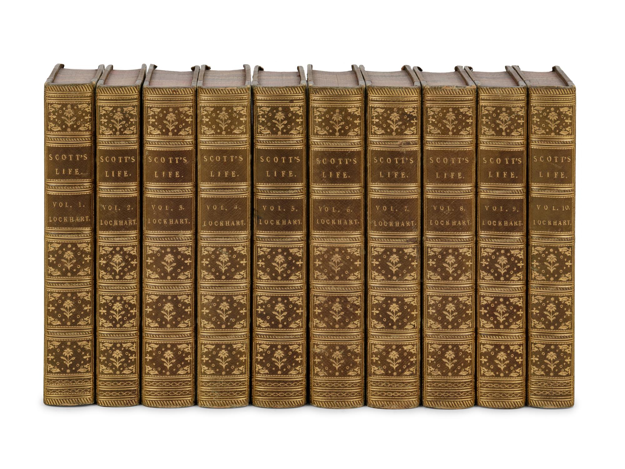 LOCKHART, John Gibson (1794-1854). Memoirs of the Life of Sir Walter Scott, Bart . Edinburgh: Robert Cadell, 1839.