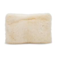 PRADA, WHITE MINK FUR CLUTCH