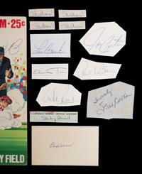 A Large Signed Autograph Collection of Baseball Hall of Famers and Notables