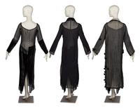 Yohji Yamamoto Jacket, One Comme des Garçons Jacket, and One Unmarked Dress