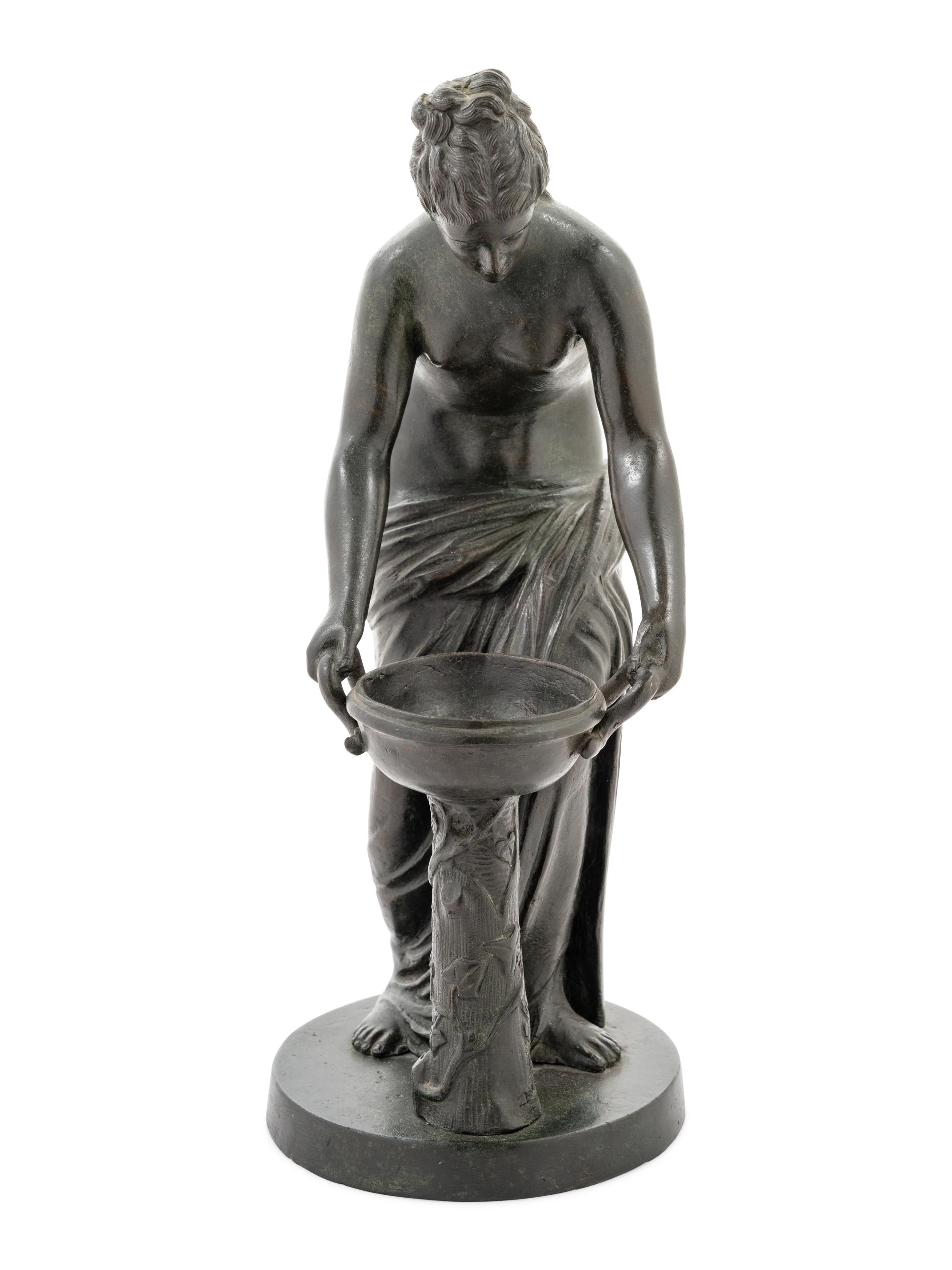 An Italian Grand Tour Style Bronze Figure of a Danaïde