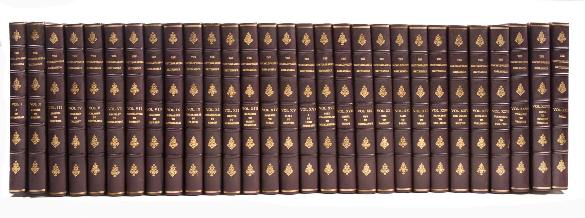 ENCYCLOPEDIA BRITANNICA. Cambridge, 1910-1911. 29 vols. Eleventh ed.