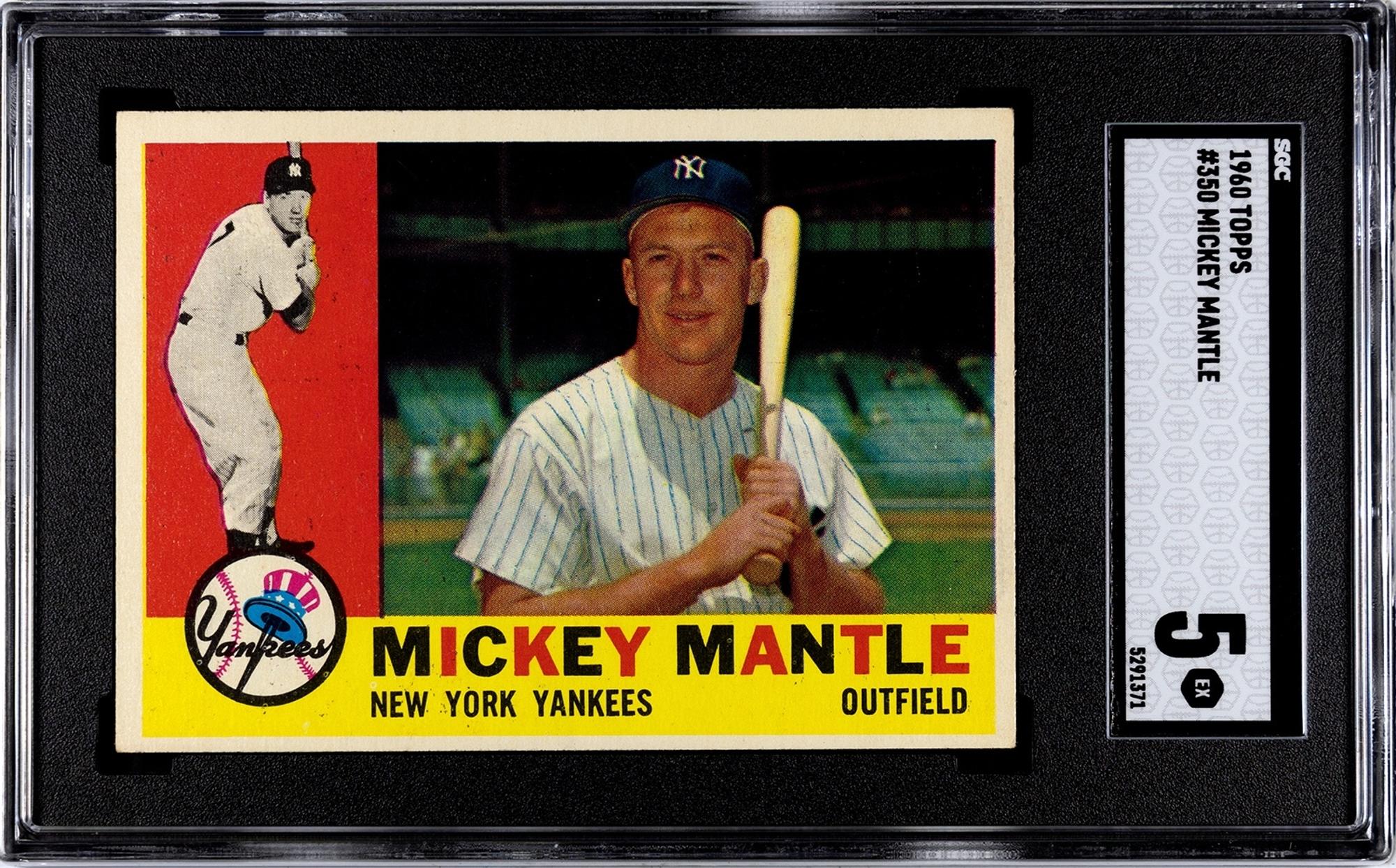 A Group of 1960 Topps Mickey Mantle Baseball Cards