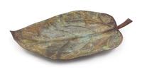 A Patinated Metal Serving Tray Length 24 3/4 inches.