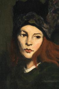 Portrait of Young Woman with Red Hair