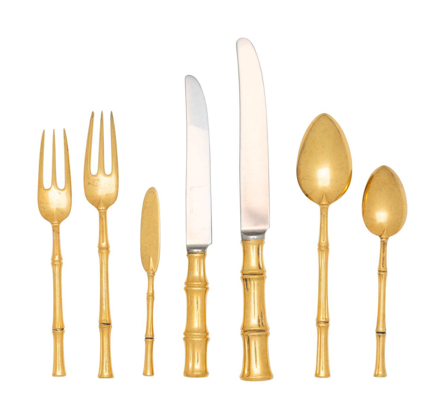 A Tiffany and Co. Silver-Gilt Flatware Service