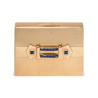 YELLOW GOLD AND SAPPHIRE COMPACT