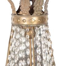 A Pair of Regency Style Silvered Tôle and Glass Five-Light Wall Lights