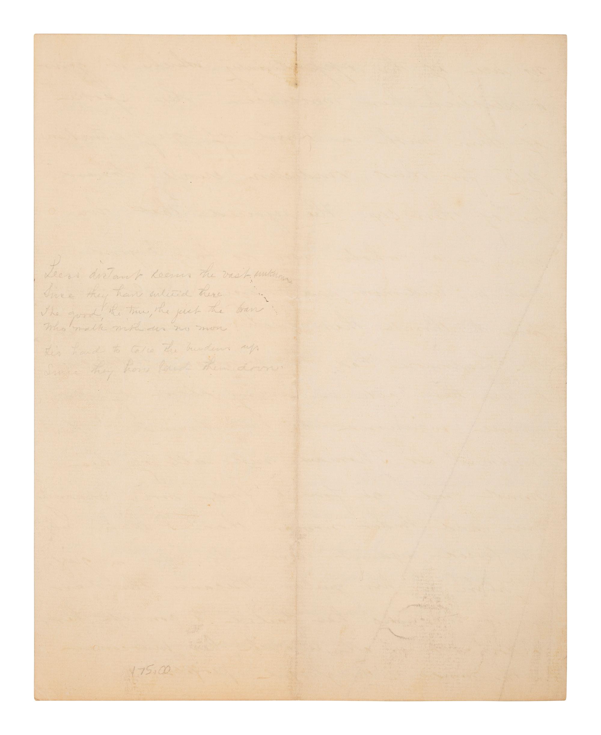 [BORDEN, Lizzie (1860-1927)]. Manuscript article, "Rev. Dr. Thomas on the Borden Case," challenging Lizzie Borden's defense, for inclusion in the Boston Evening Transcript . Ca 1892.