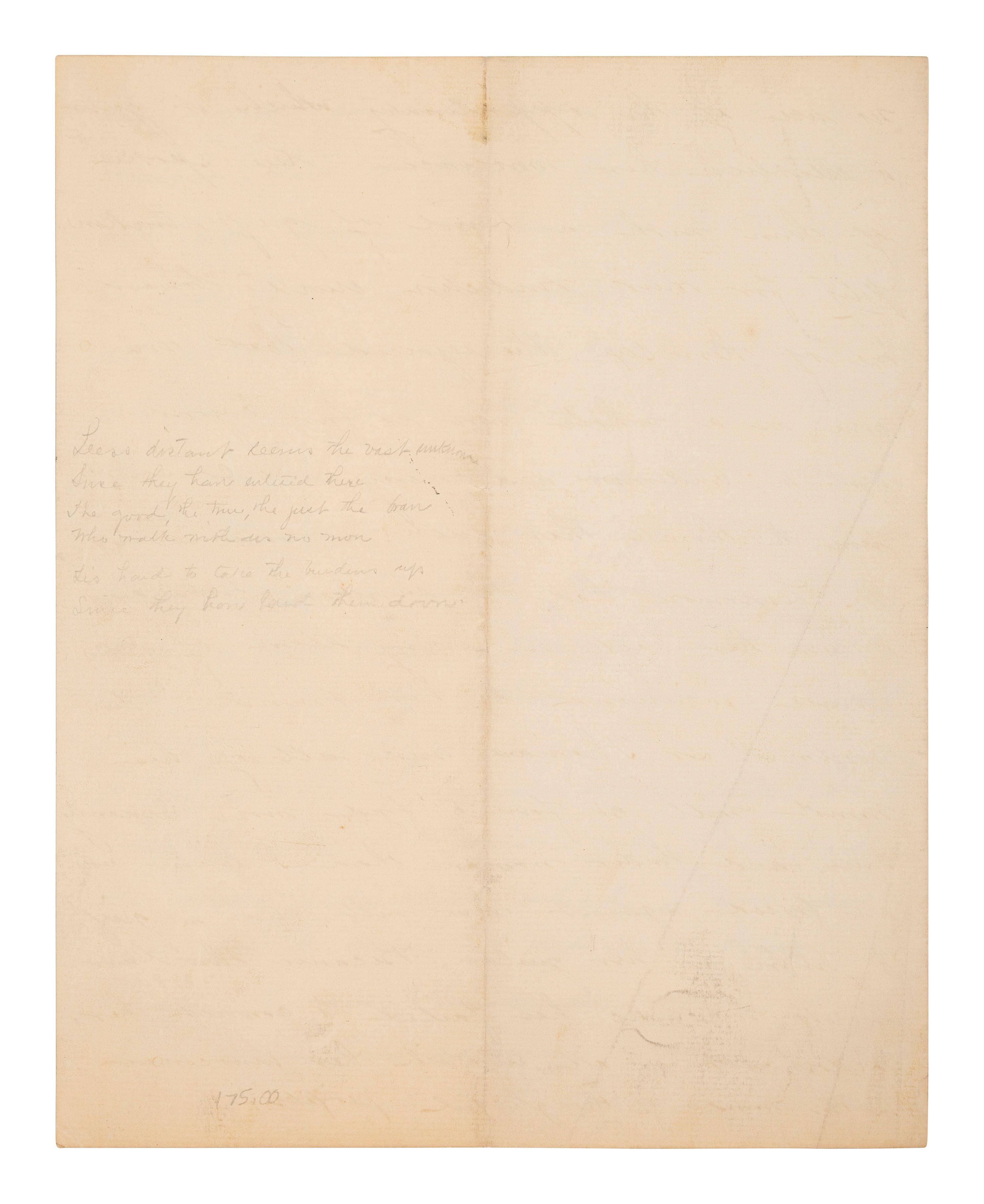 [BORDEN, Lizzie (1860-1927)]. Manuscript article, "Rev. Dr. Thomas on the Borden Case," challenging Lizzie Borden's defense, for inclusion in the Boston Evening Transcript . Ca 1892.