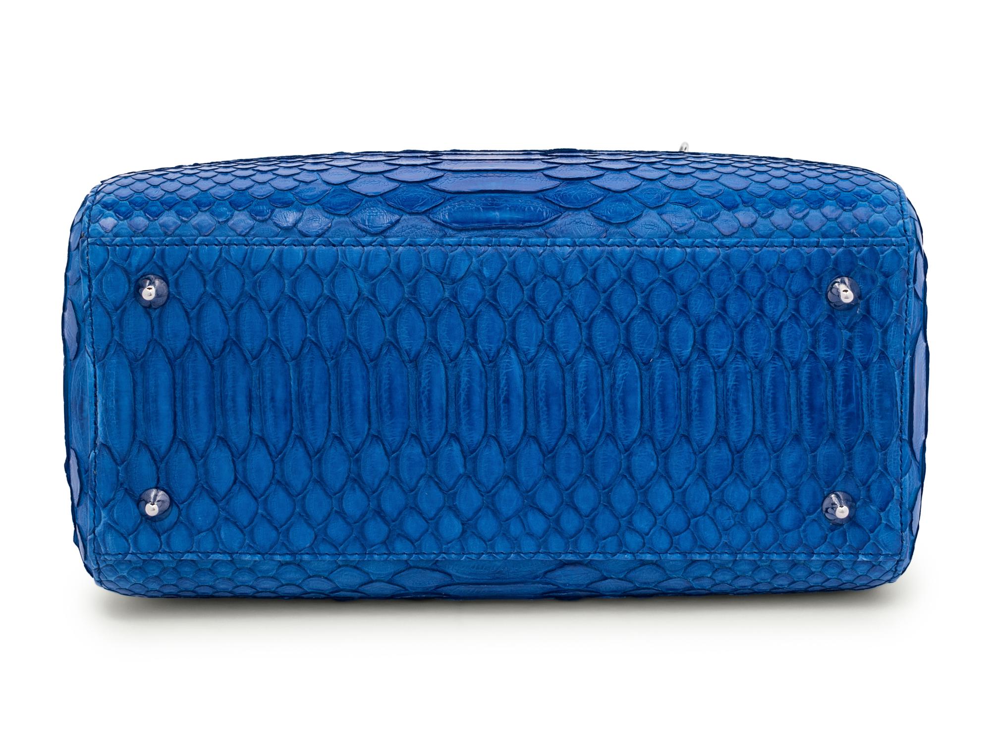 Christian Dior Blue Python Small Lady Dior Bag, 2012