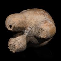 A Chinese Neolithic Pottery 'Eagle' Pot, Qijia Culture — 齊家文化 陶鷹形三足罐