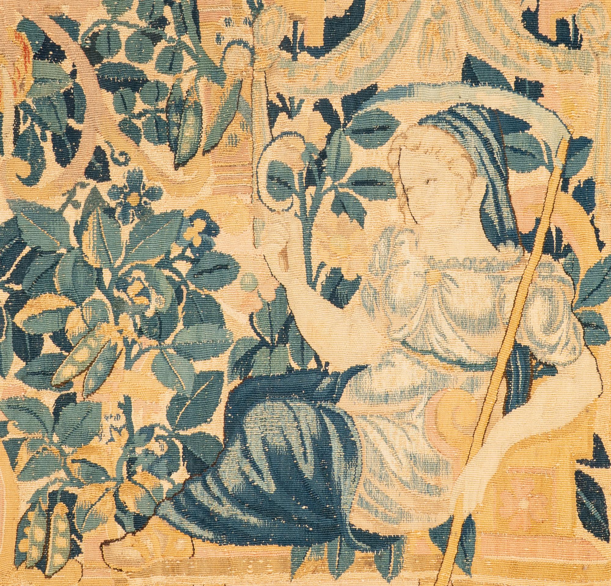 A Pair of Flemish Tapestry Panels Emblematic of Hope and Justice
