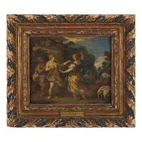 Circle of Luca Giordano (Italian, 1632-1705) — Venus Punishing Psyche with a Task , and Pysche's Parents Offering a Sacrifice to Apollo (a pair)