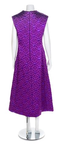 Purple Brocade Dress, 1960s