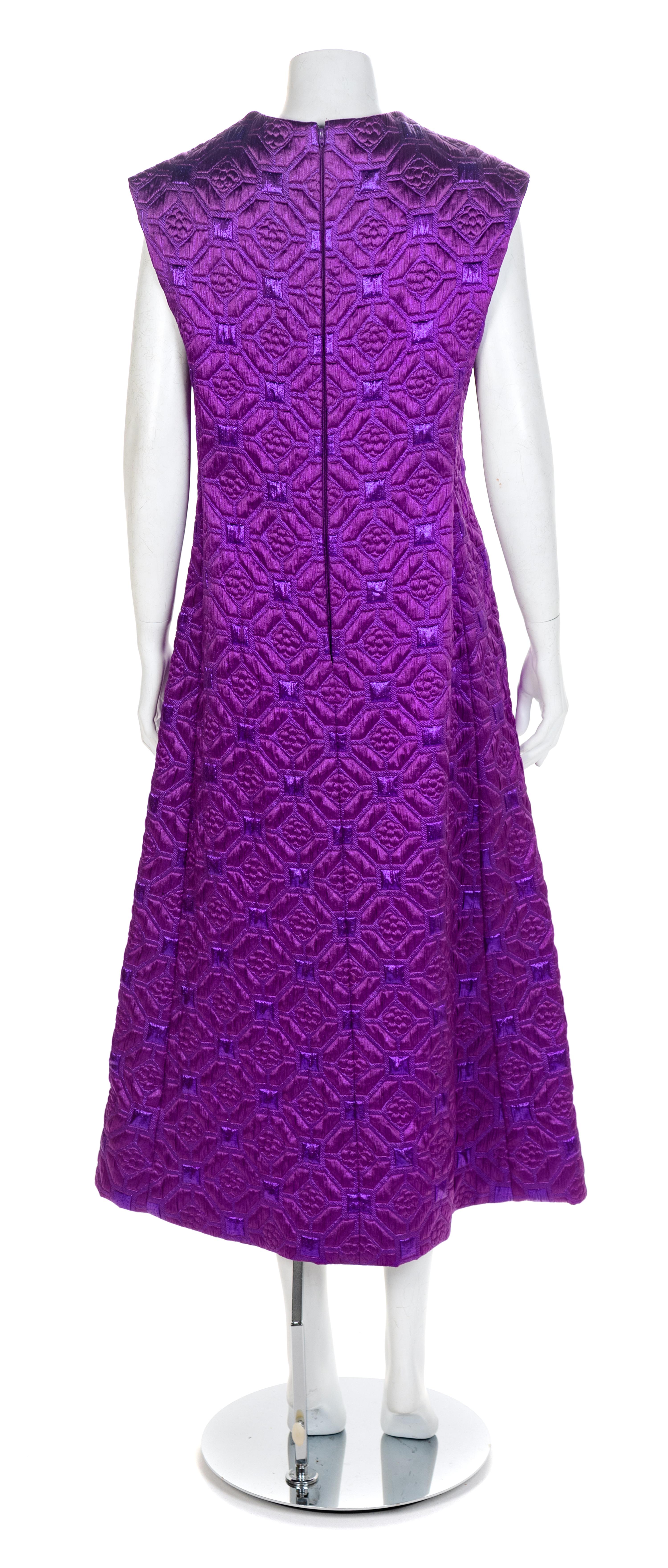 Purple Brocade Dress, 1960s