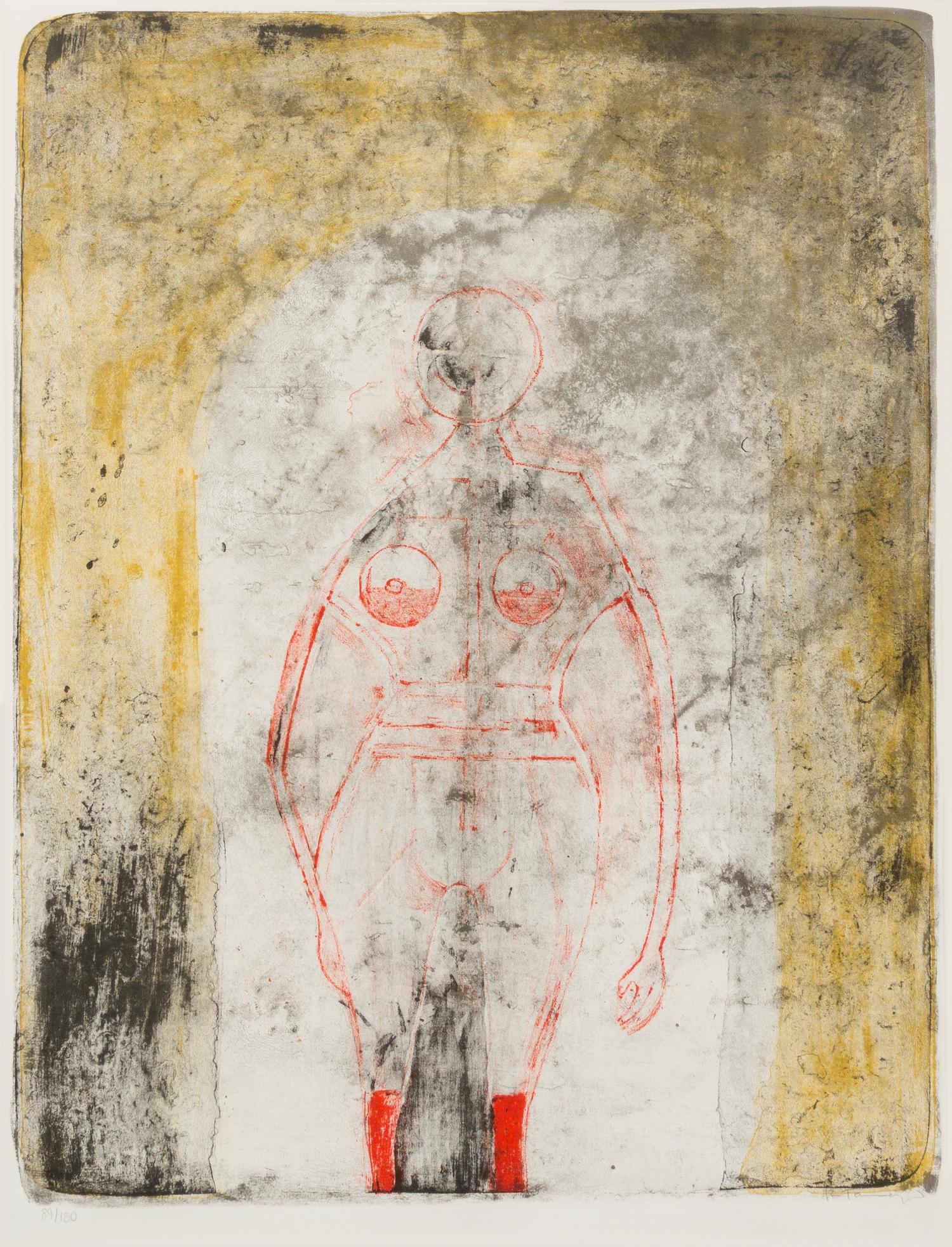 Rufino Tamayo, (Mexican, 1899-1991), Mujer en Rojo (from Mujeres), 1969