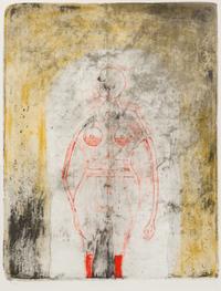 Rufino Tamayo, (Mexican, 1899-1991), Mujer en Rojo (from Mujeres), 1969
