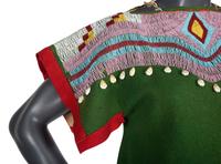 Plateau Girl's Beaded Wool Dress, with Cowrie Shells
