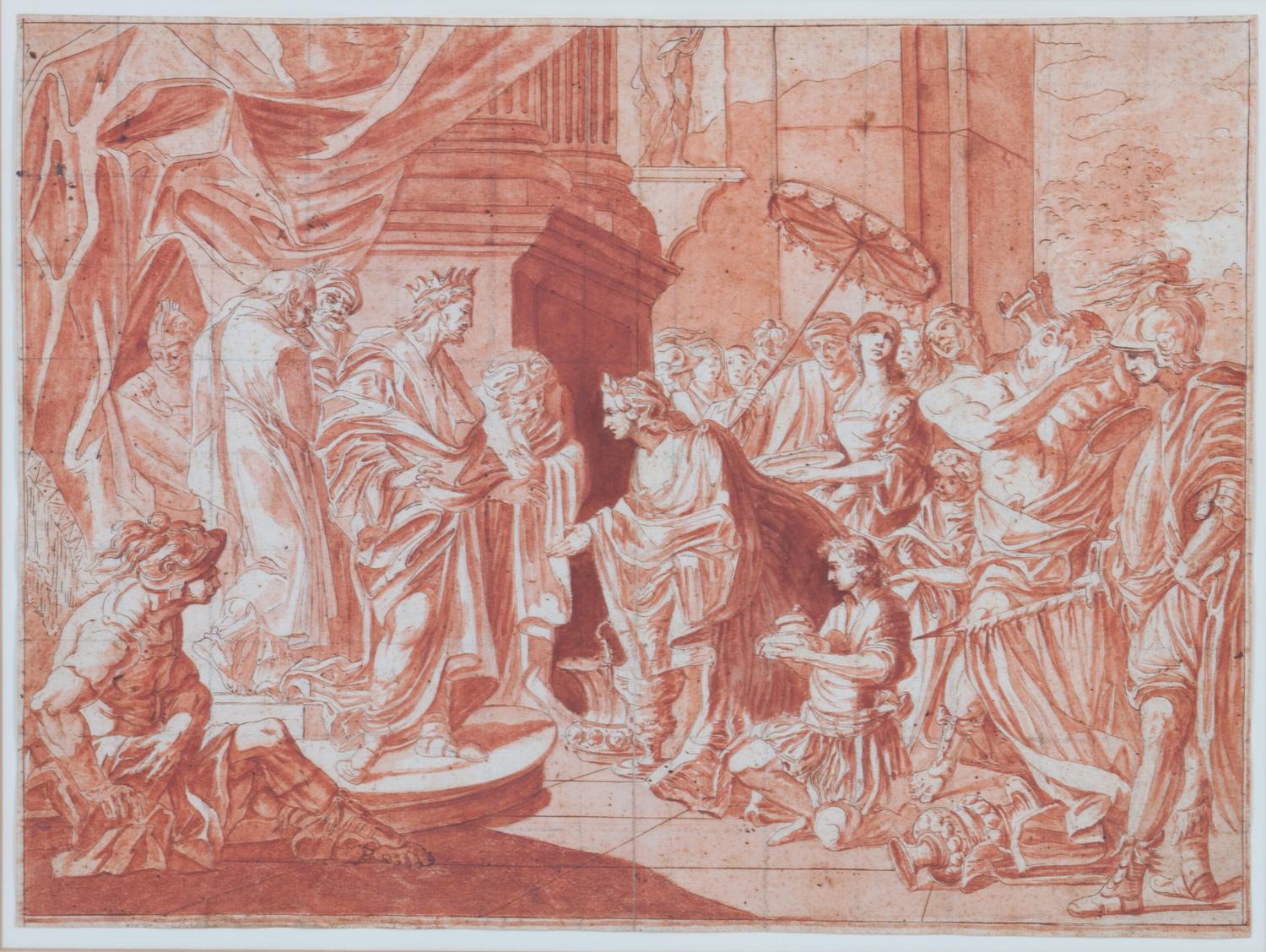 Artist Unknown, (Continental School, 19th century), Two drawings depicting Classical subjects