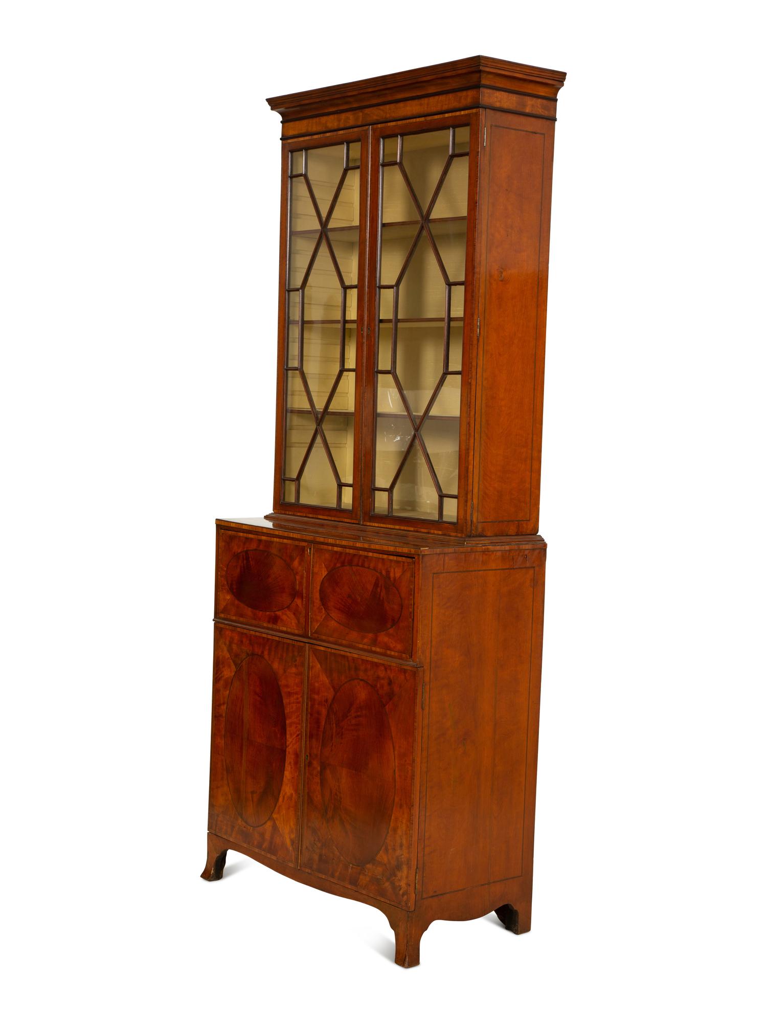 A George III Mahogany Secretary Bookcase