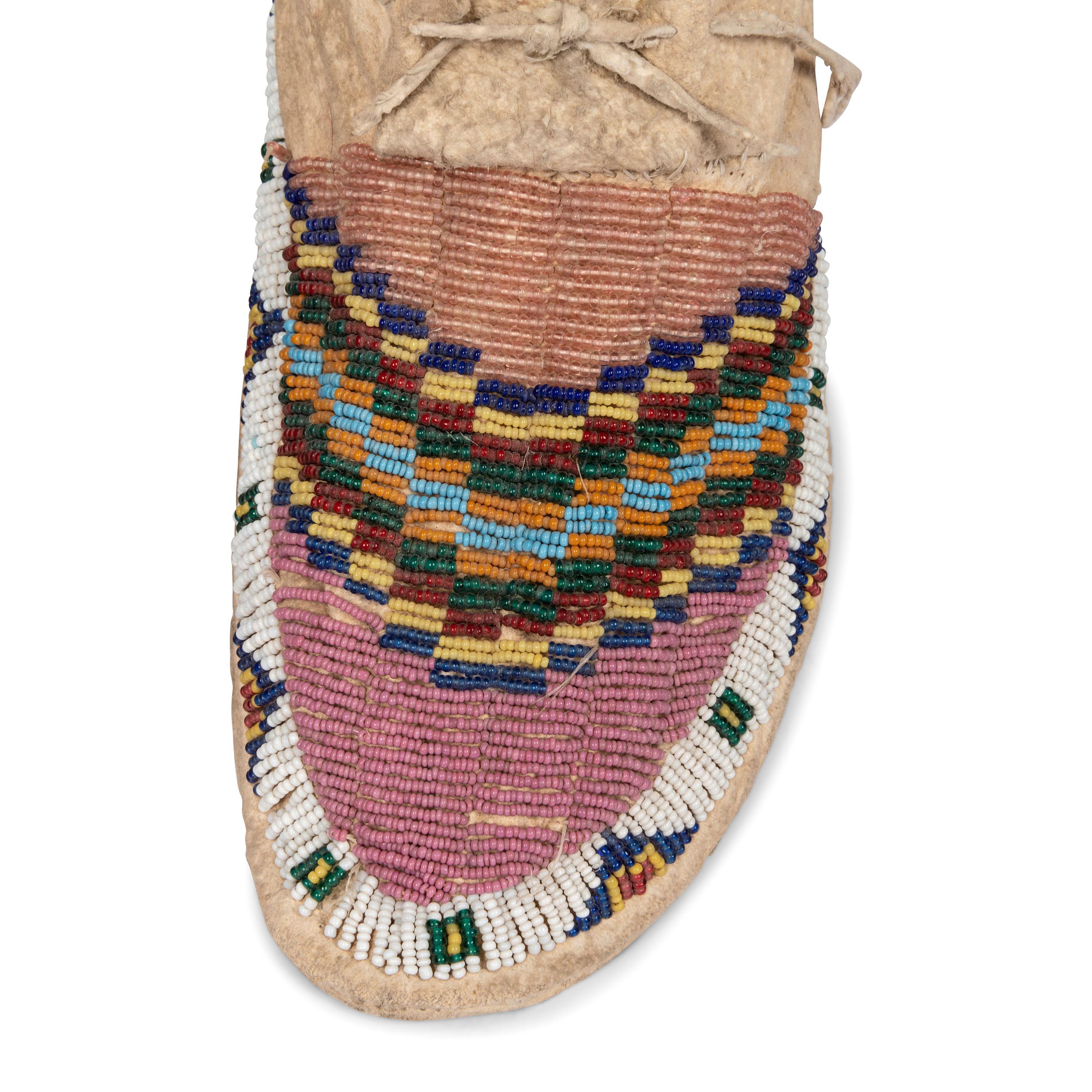 Sioux Beaded Hide Moccasins