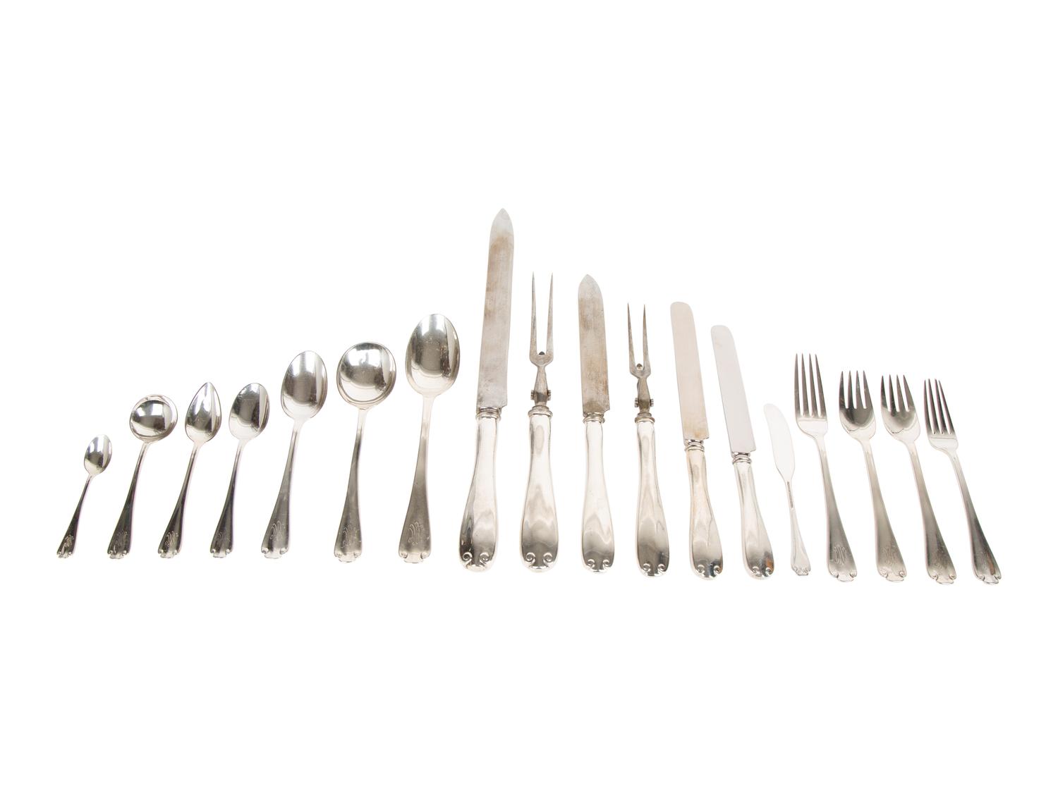 A Tiffany Silver Flatware Service — 20th Century