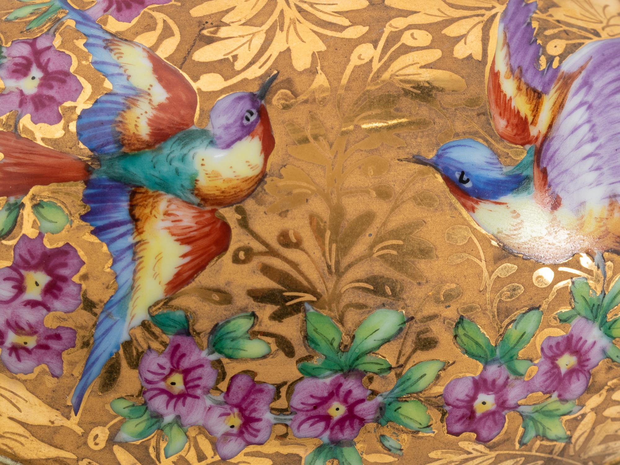 A Le Tallec Gilt Bronze Mounted Painted Porcelain Egg Box