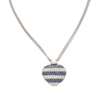 CRIVELLI, SAPPHIRE AND DIAMOND ADJUSTABLE HEART PENDANT