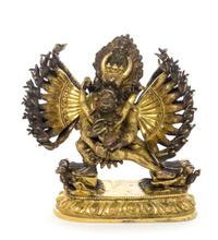 A Sino-Tibetan Gilt Bronze Figure of Bodhisattva Yamantaka Vajrabhairava Height 6 1/2 inches. — 18TH/19TH CENTURY