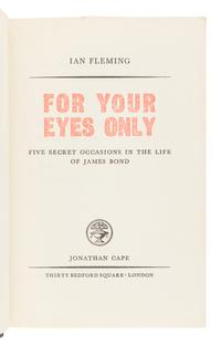 FLEMING, Ian (1908-1964). For Your Eyes Only . London: Jonathan Cape, 1960.