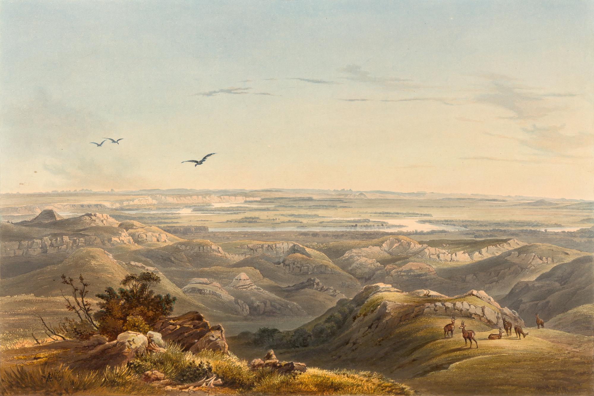 BODMER, Karl (1809-1893) Junction of the Yellow Stone River with the Missouri