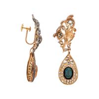 SAPPHIRE AND DIAMOND CONVERTIBLE EARCLIPS