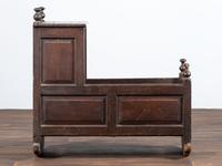 A William and Mary Paneled Oak Cradle