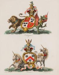 A Set of Ten English Engravings of Coats of Arms