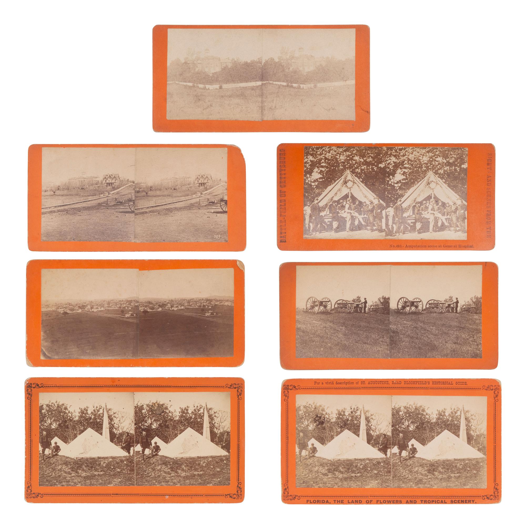 [CIVIL WAR]. 30 immediate post-war stereoviews of Gettysburg, many by TIPTON.