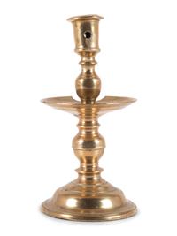 A Dutch Brass Heemskerk Candlestick