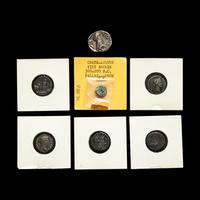 [ANCIENT] Greek. Five Ar Drachmai, One Ar Tetradrachm and a Minoan bronze coin.