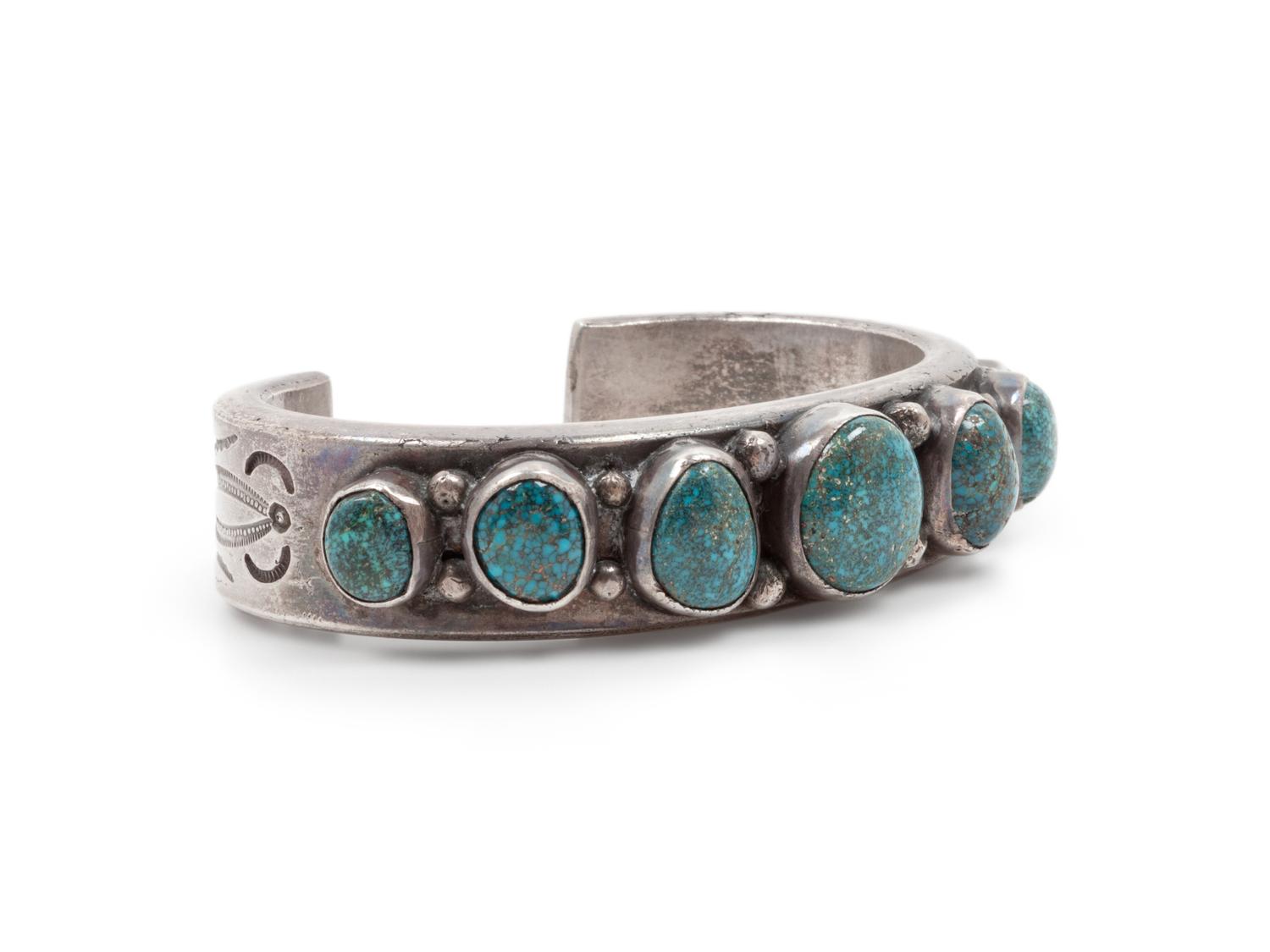 Silver and Turquoise Cuff Bracelet