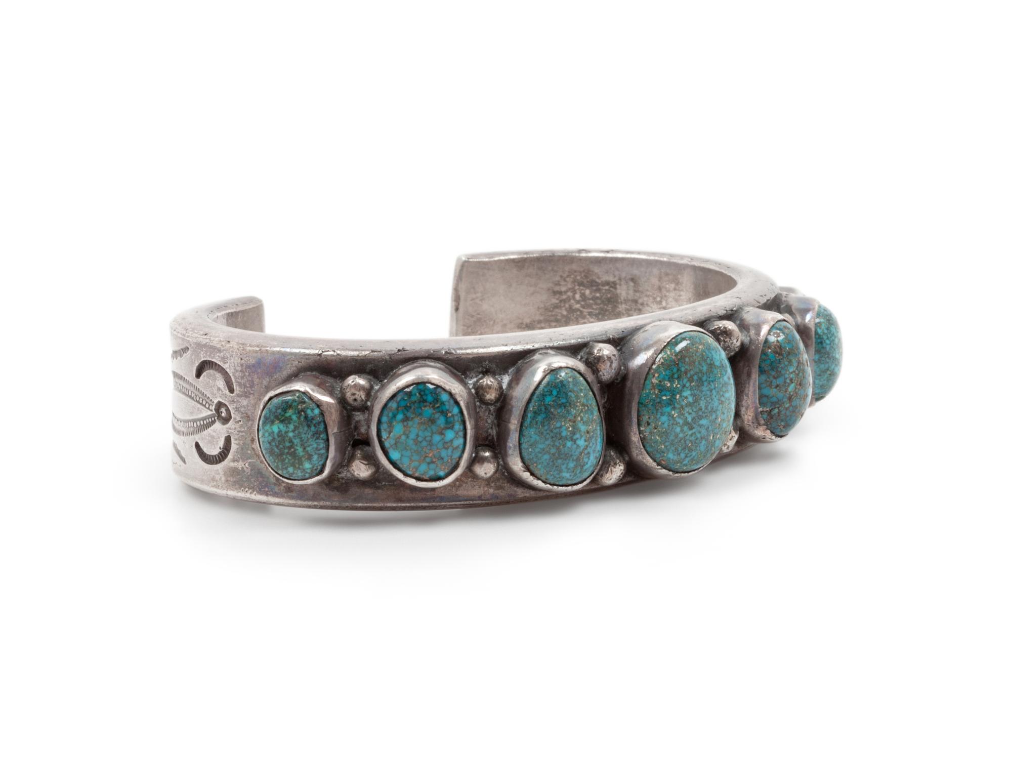 Silver and Turquoise Cuff Bracelet