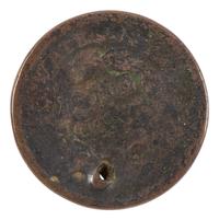[CIVIL WAR]. Ohio POW's utensils & plate "cast into a stockade at Camp Ford Prison in Tyler Texas."