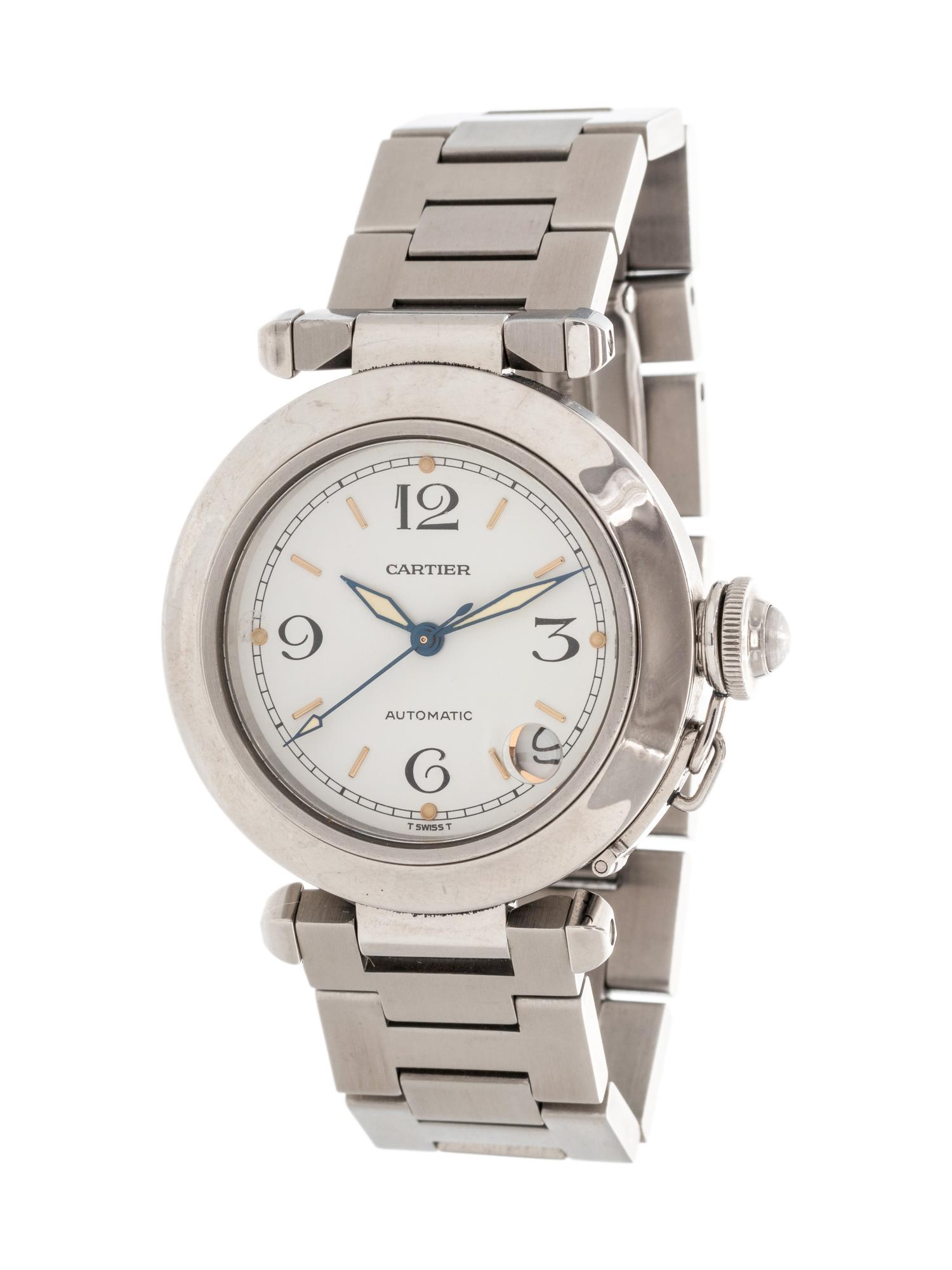 CARTIER, STAINLESS STEEL REF. 2324 'PASHA DE CARTIER' WRISTWATCH
