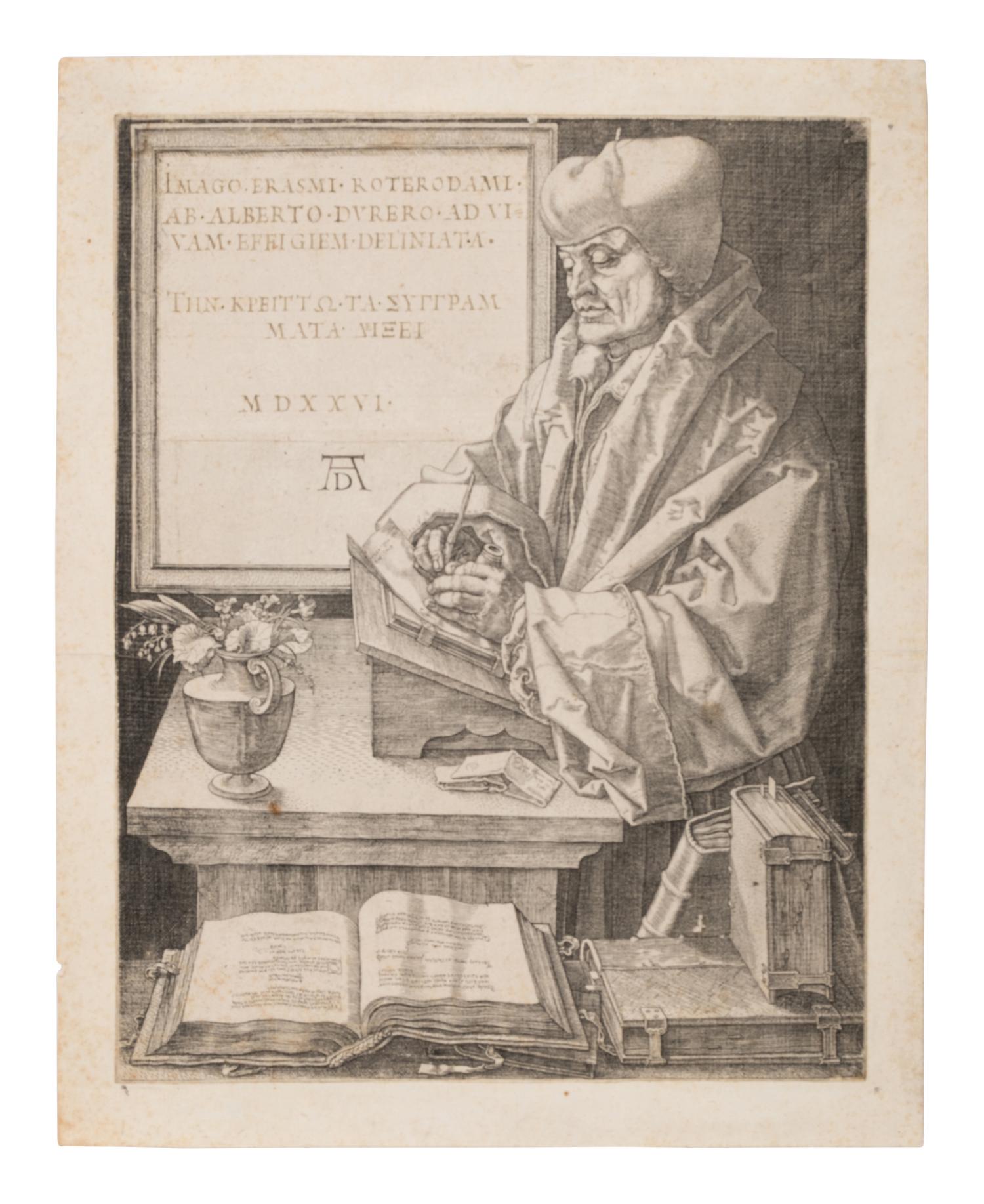 [Prints] Durer, Albrecht. Erasmus of Rotterdam