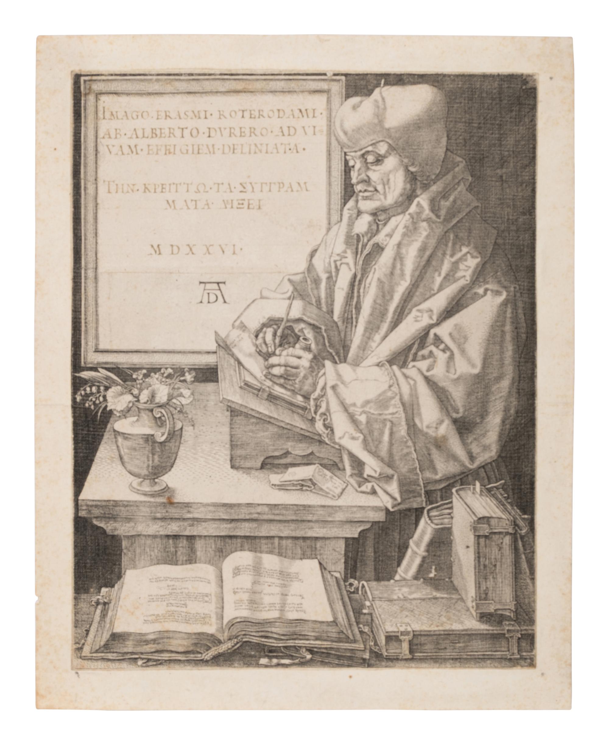 [Prints] Durer, Albrecht. Erasmus of Rotterdam