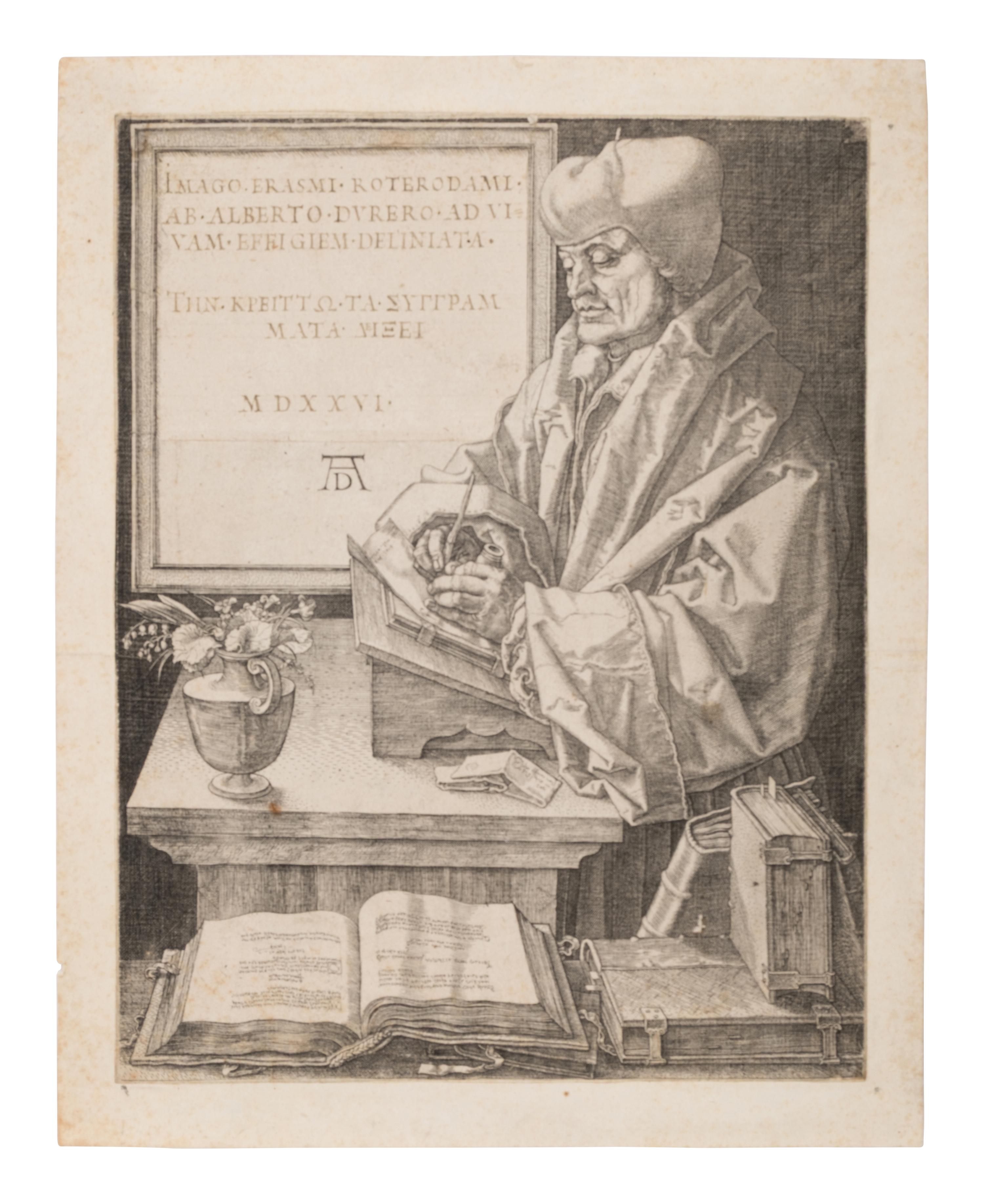 [Prints] Durer, Albrecht. Erasmus of Rotterdam