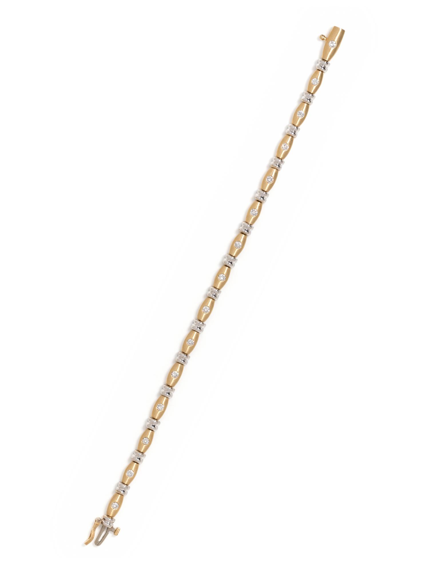 BICOLOR GOLD AND DIAMOND BRACELET