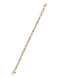 BICOLOR GOLD AND DIAMOND BRACELET