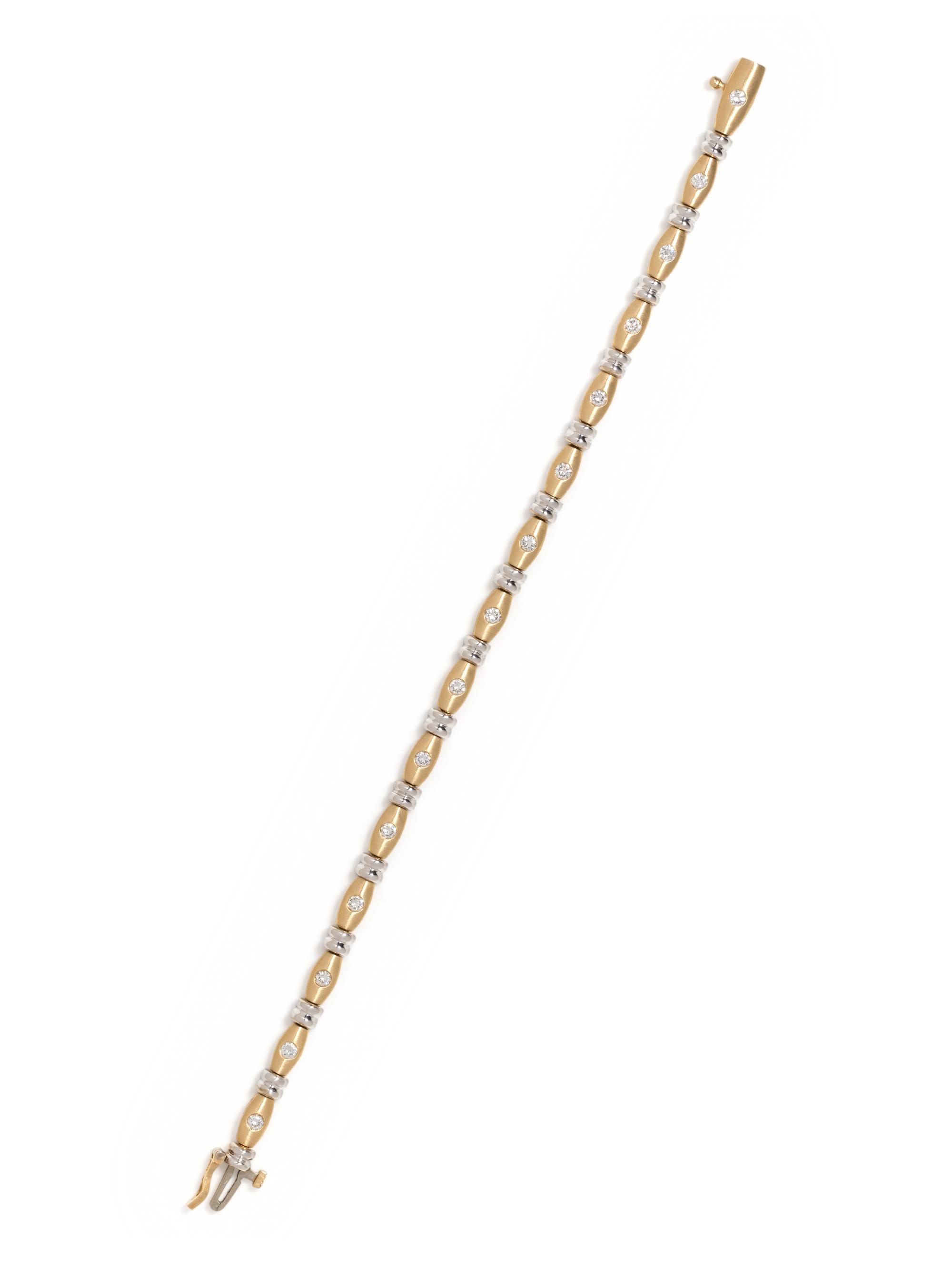 BICOLOR GOLD AND DIAMOND BRACELET